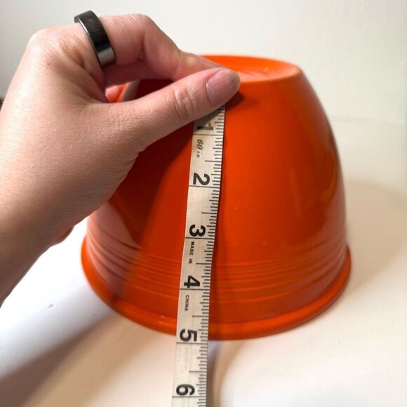 Vintage Fiesta Radioactive Red Mixing Bowl #4 CHIPS - Picture 9 of 9